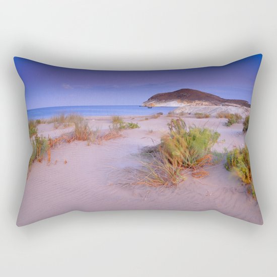 "Windy sunset at the paradise" Rectangular Pillow