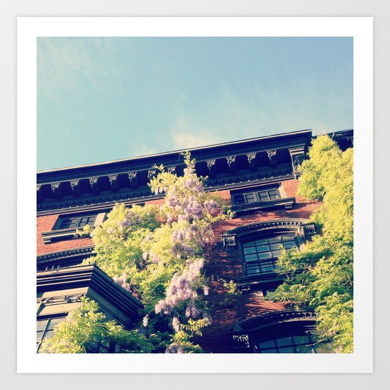 Sunny Brownstone Art Print