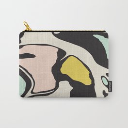 Marble Surf modern coastal fluid art in black, cream, and pastel Carry-All Pouch | Painting, Sandiegoartist, Acrylicpour, Pop Art, Fluidart, Unique, Mintgreen, Digital, Iphoneaccessories, Black And White 