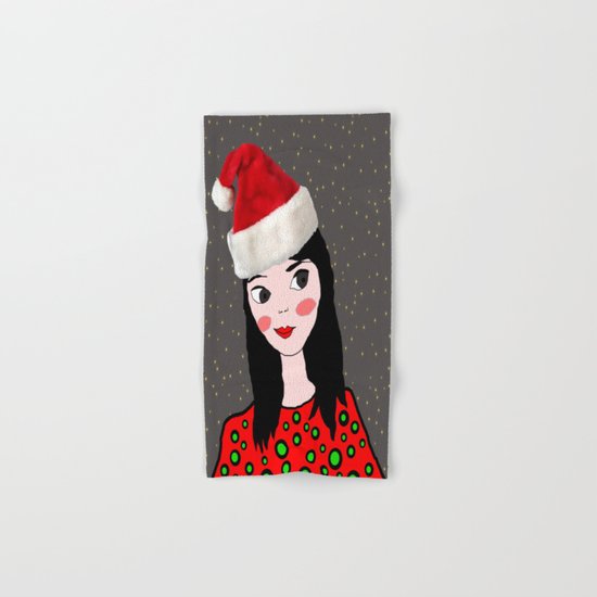 Christmas with you | Kids Painting | Only Love by Elisavet Hand & Bath Towel
