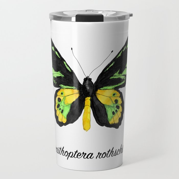 Rothschild's Birdwing Butterfly Specimen Travel Mug