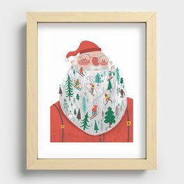 Snowy Santa Beard Recessed Framed Print