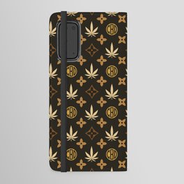 Marijuana tile pattern. Digital Illustration background Android Wallet Case