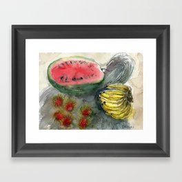 Tropical fruits Framed Art Print