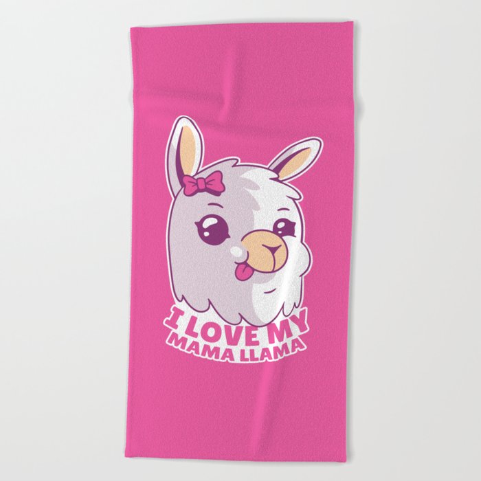 Mama Llama Quote Beach Towel