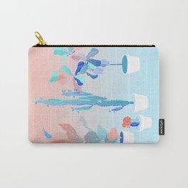 pots Carry-All Pouch | Poster, Figurative, Cactus, Colour, Drawing, Illustration, Gradient, Concept, Curated, Vaporware 