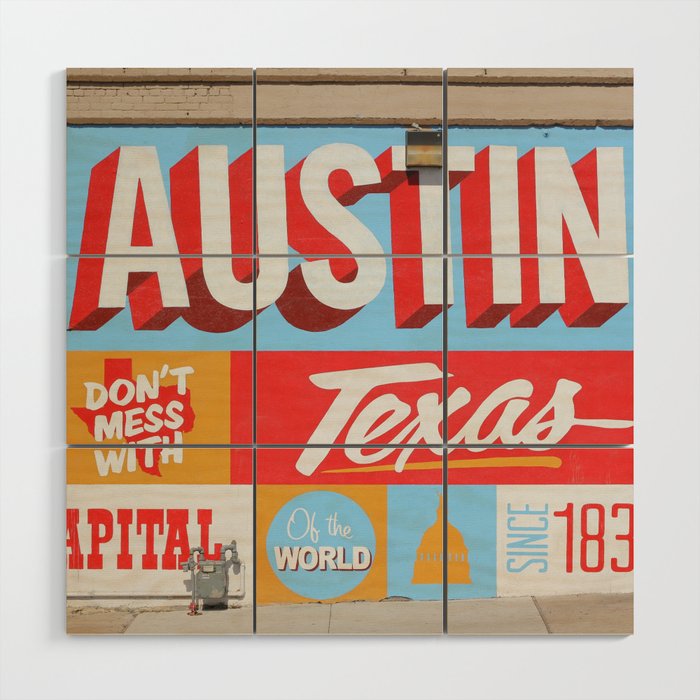 Austin, TX Wood Wall Art