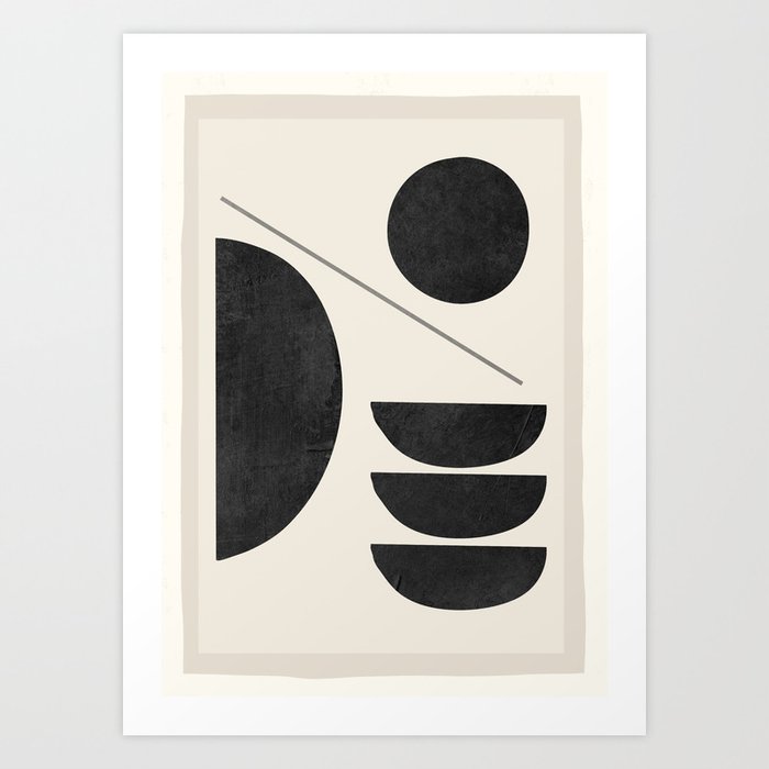 Modern Abstract Minimal Shapes 187 Art Print