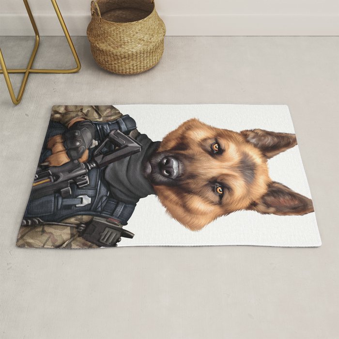 german shepherd wearing clothes