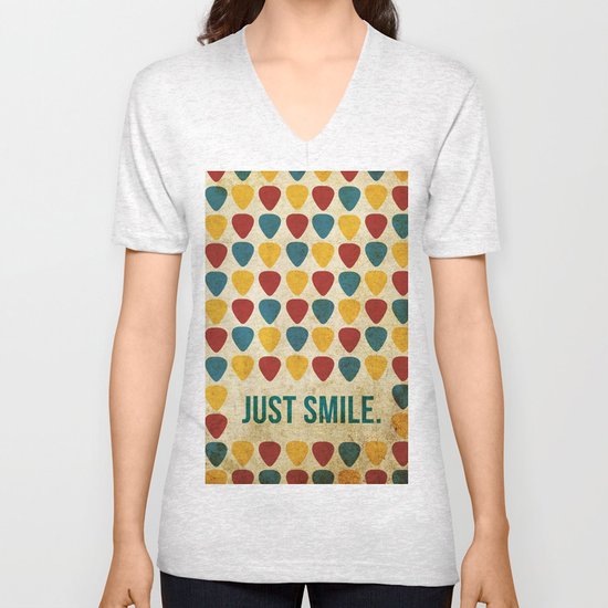Just Smile. Unisex V-Neck
