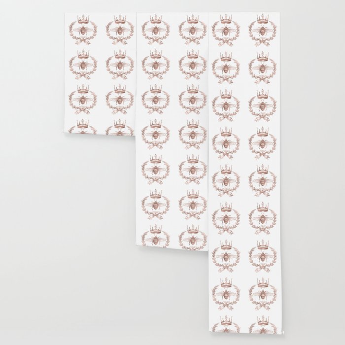 Queen Bee In Rose Gold Pink Wallpaper By Naturemagick Society6