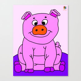 Wide-eyed Piggy Canvas Print