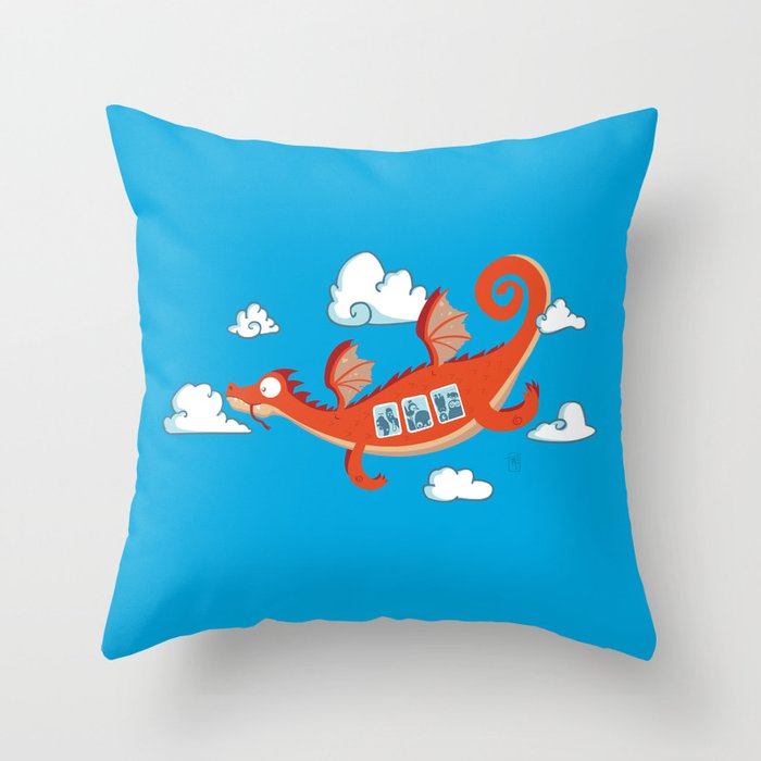 Dragonia Air Throw Pillow