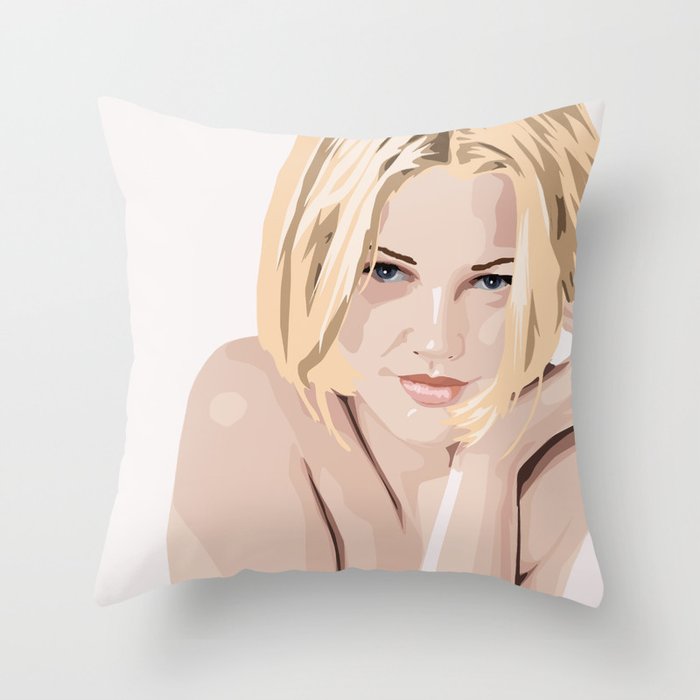 Drew Barrymore Throw Pillow