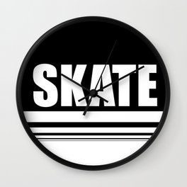 Skate the circle Wall Clock