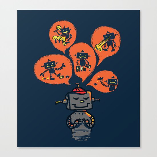When I grow up - an evil robot dream Canvas Print