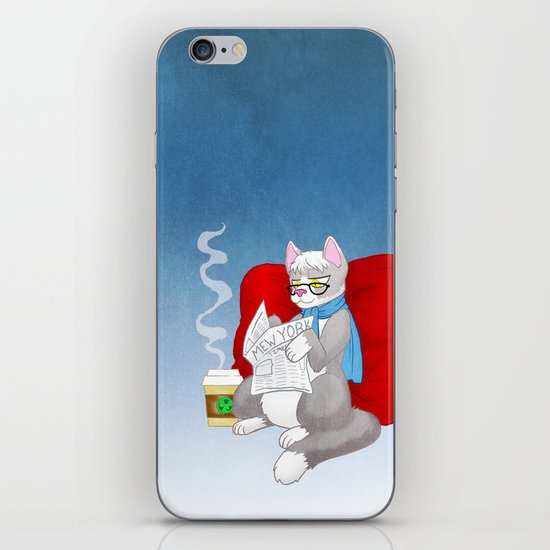Hipster Kitty iPhone Skin
