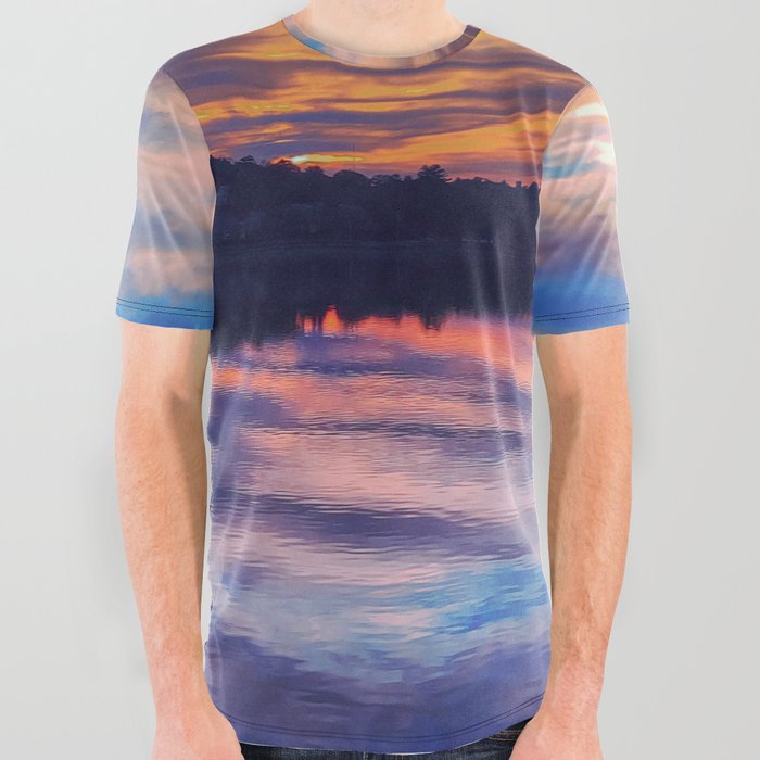Evening Reflection All Over Graphic Tee