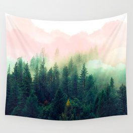 Watercolor mountain landscape Wall Tapestry