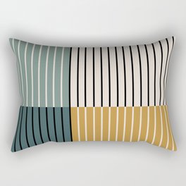 Color Block Line Abstract VIII Rectangular Pillow