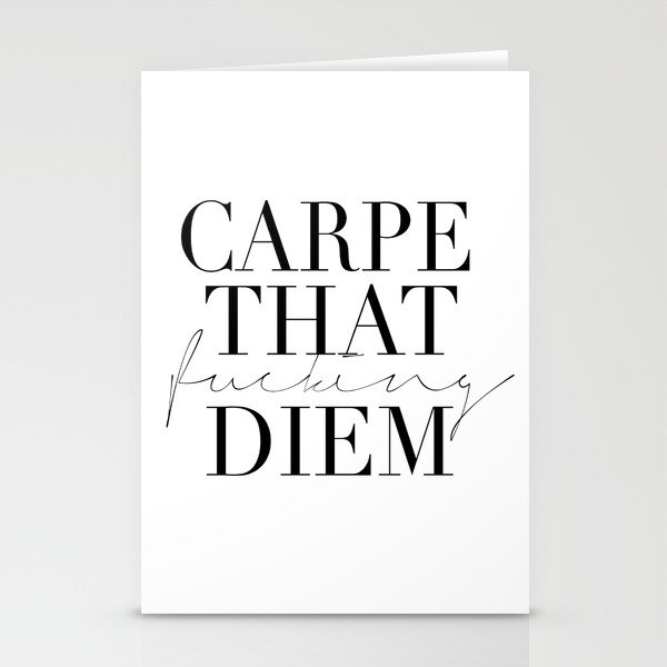 CARPE DIEM SIGN, Office Sign,Office Wall Art,Carpe That Fucking Diem,Enjoy Today,Relax Sign,Home Dec Stationery Cards