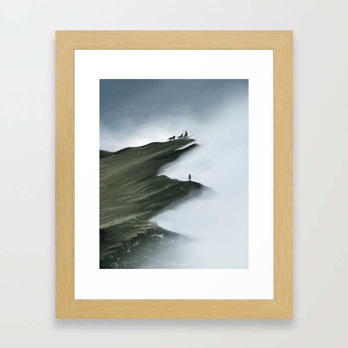 Foggy Landscape Digital Painting Framed Art Print