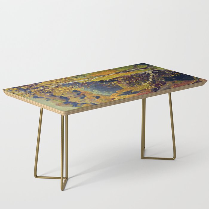 Franklin Carmichael Canadian Artist Art Nouveau Post Impressionism October Gold Coffee Table By Enshape