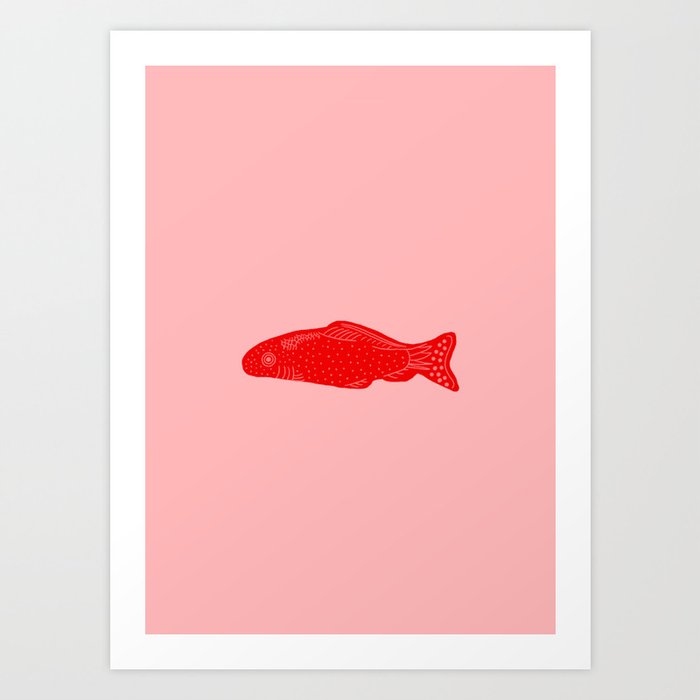 Here's Fishy Fishy! Art Print