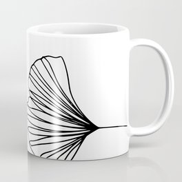 Ginkgo Leaves 01 Minimal Line Art Mug
