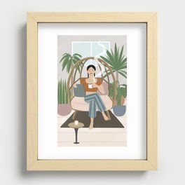 chilling time Recessed Framed Print
