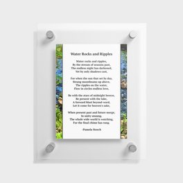 Water Rocks and Ripples Poem Floating Acrylic Print