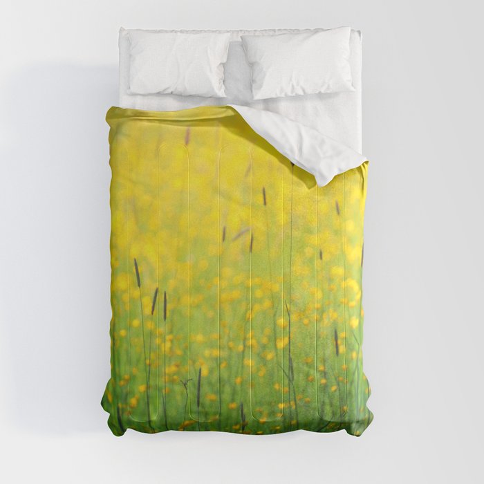 Field green yellow Comforter