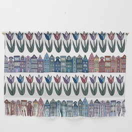 Amsterdam Houses and Tulips Wall Hanging