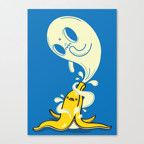 Banana Ghost Canvas Print