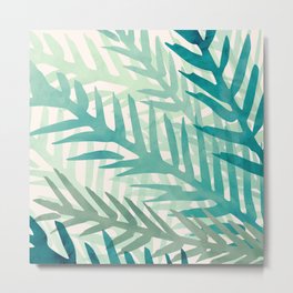 Tropical Greenery Shapes Metal Print