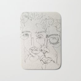 Blind Contour Bath Mats Society6