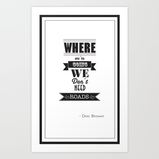 back to the future Art Print