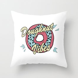 Doughnut Vibes Throw Pillow