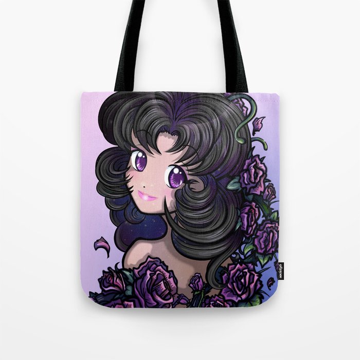 Anime Manga Beautiful Eyes Sailor Moon Style Cute Flower Girl Tote Bag By Tazmaa S Anime Illustration Art Studio Society6