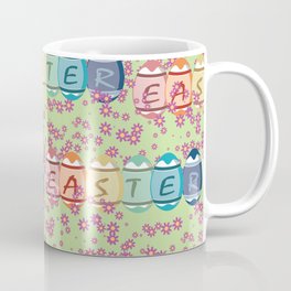 Easter word on eggs Coffee Mug