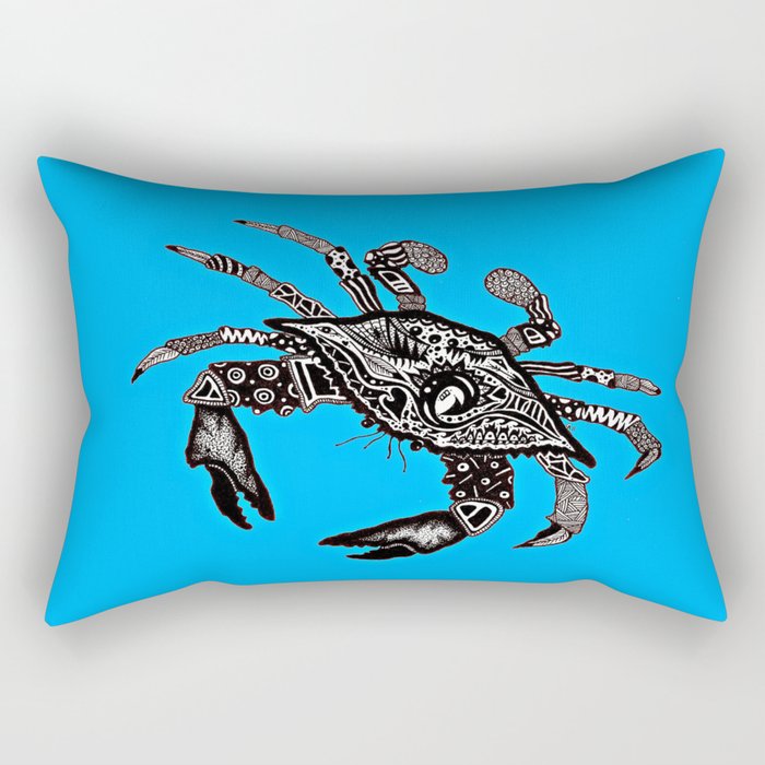 Maryland Blue Crab graffiti Rectangular Pillow