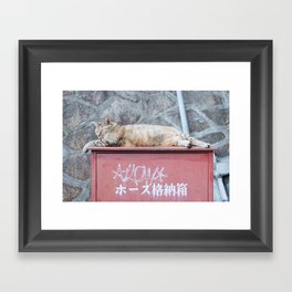 Japanese Cat Framed Art Print