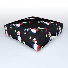 Six European Rugby Teams Map On Black Outdoor Floor Cushion | Rugbyteam, France, Europeanrugby, Rugbyunion, Rugbychampionship, Scotland, Italy, England, Wales, Rugbysupporter 