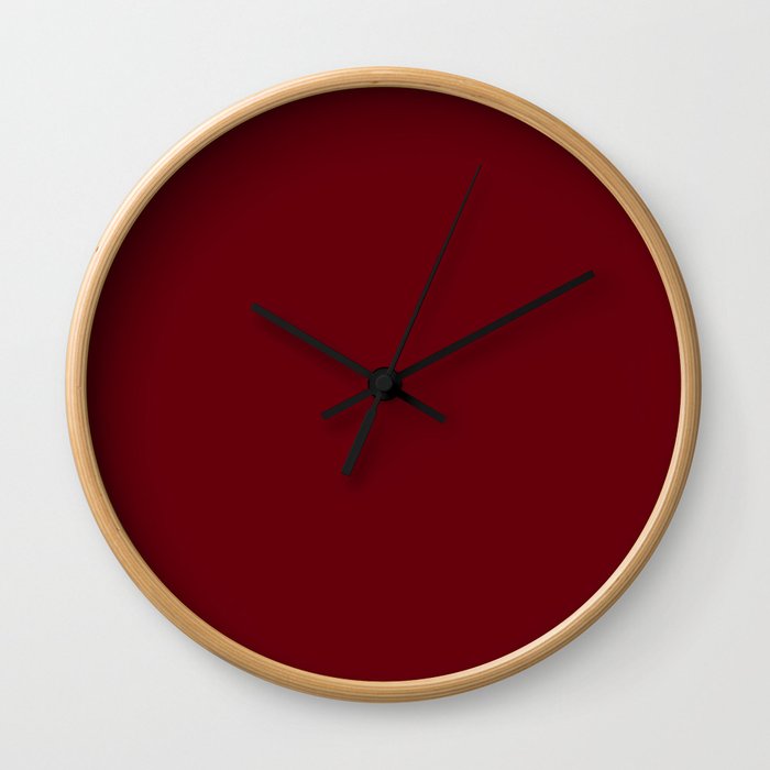 Rosewood - solid color Wall Clock