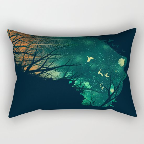 Space Tiger Rectangular Pillow