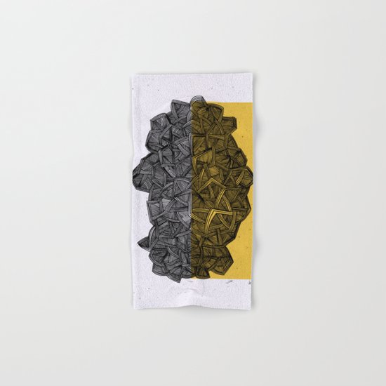 - blue grilled ocean - Hand & Bath Towel