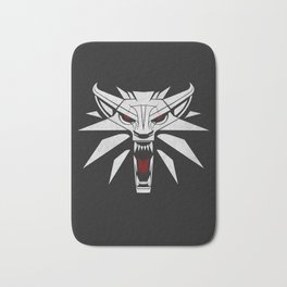 Witcher iconic design Badematte | Figurative, Illustration, Typography, Concept, Acrylic, Witcher, Graphicdesign, Stencil, Pattern, Digital 