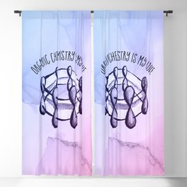 Organic Chemistry Is My Love Watercolor Benzene Molecule Blackout Curtain