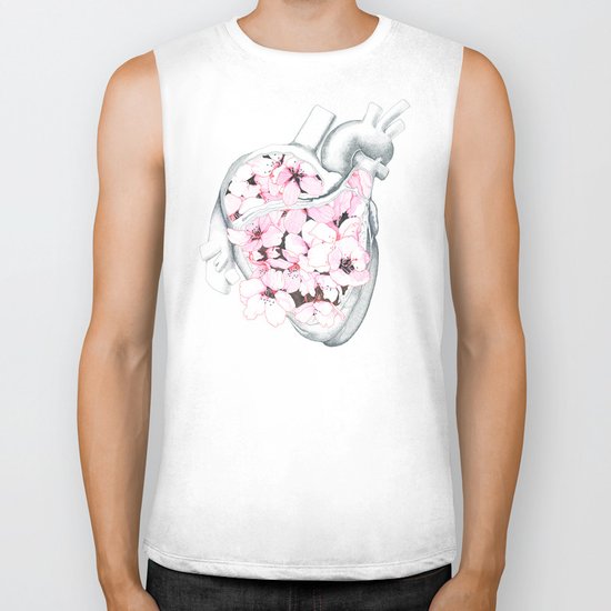 Blossom Burst Heart Biker Tank