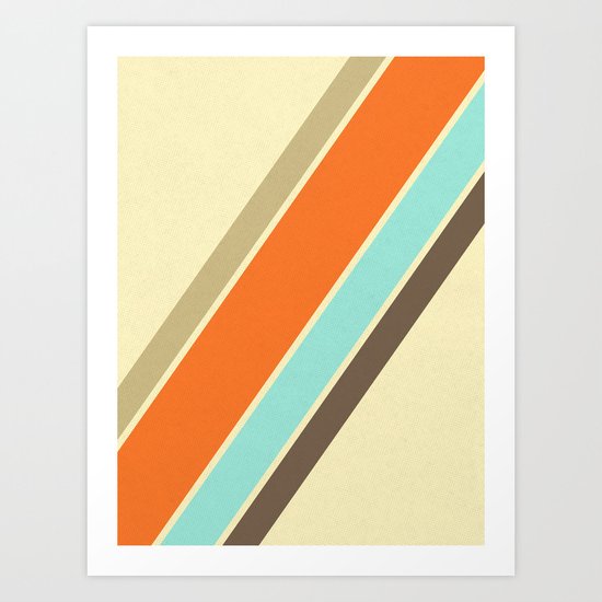 Retro Stripes Art Print